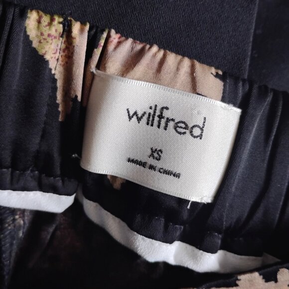 Wilfred Faun Black Satin Floral Pants XS - Picture 4 of 5
